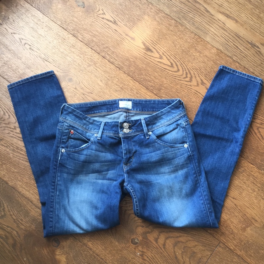 Hudson Jeans Blue Ankle & Cropped Women Jeans